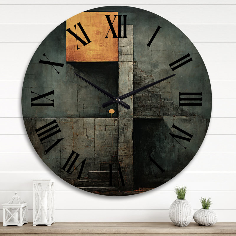 Horloge murale en bois massif, Très grand