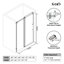 Porte de douche coulissante simple sans cadre l 50 à 55 po x H 76 po avec verre trempé transparent de 3/8 po (10 mm), film incassable et localisateur de trou d'installation - Rail supérieur rond-122614526