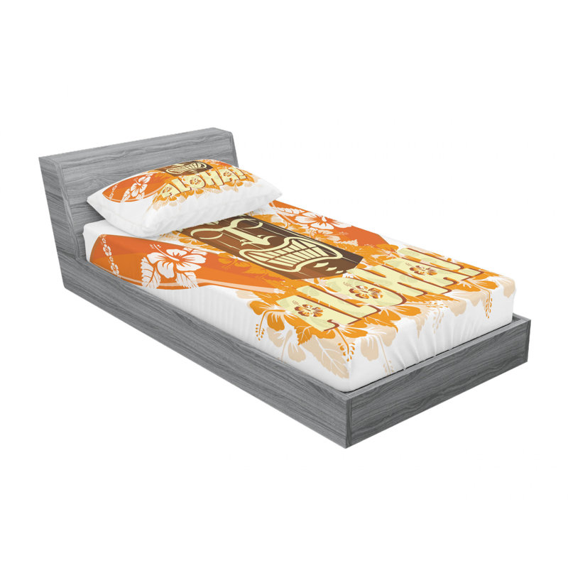Ensemble de draps Hibiscus, Ensemble de draps pour lit simple TG avec drap-hou