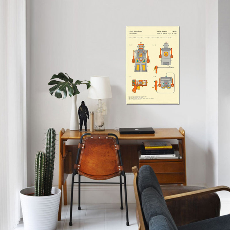 «Sid Noble Toy Robot» par Jazzberry Blue, reproduction sur toile tendue sur châssis, H 40 po x l 26 po x P 1,5 po