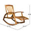 Chaise berçante avec fonction et repose-pieds rétractable en bois massif-584100104