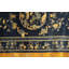 Chinese 1930s Rectangle Peking Blue Knotted Small Scatter Size Wool Antique Rug