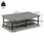 Table basse en bois 55,1 "avec pieds noirs