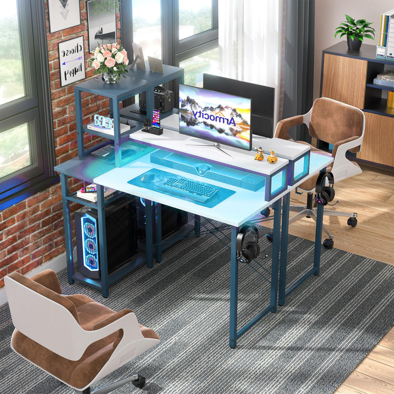 Bureau Loriann, Blanc, H 45,6 po x l 40 po x P 19,7 po