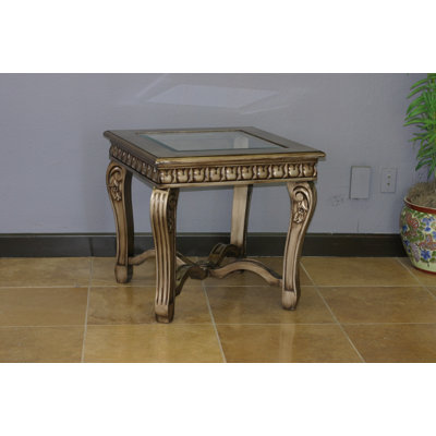 Glass Top End Table