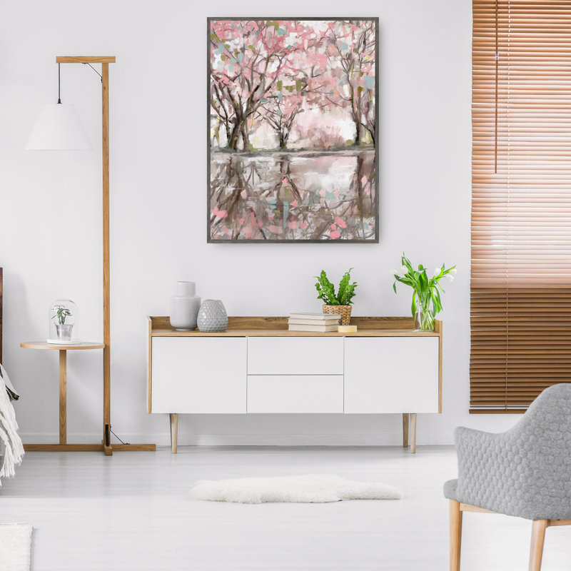 Pink Blossom Reflections by Studio Arts Canvas Art Print