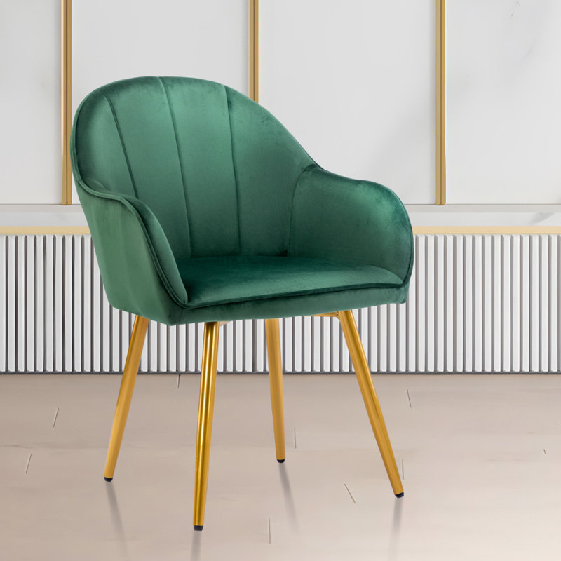 Isaiah Upholstered Dining Chair, Green
