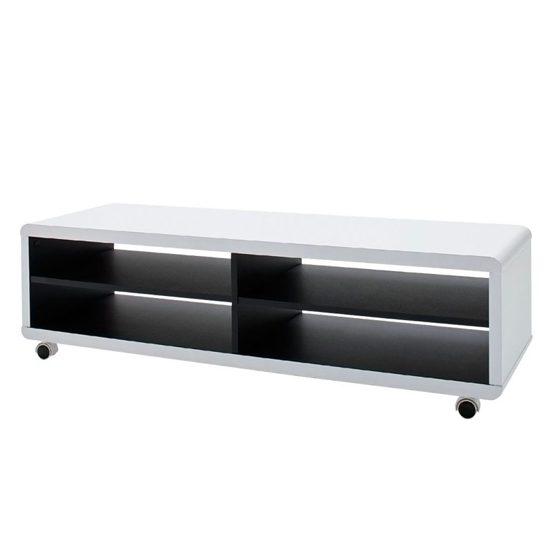 Unfinished TV Stand for TVs up to 50", White/Black