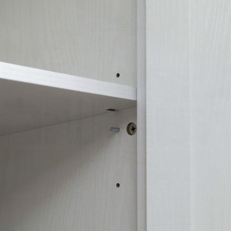 Freestanding 4-Door Kitchen Pantry, White
