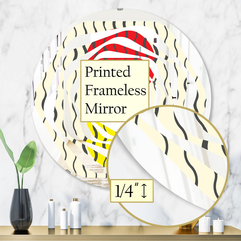 Miroir mural Whirl Wave, H 31,5 po x l po