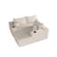 Canapé d'angle infonuagique avec méridienne en L et poches latérales, design modulaire moderne, assise profonde, revêtement en tissu pour salon/chambre, aucun assemblage requis, blanc, côté droit, 274 x 160 x 58 cm, tissu et mousse haute densité, modulable, blanc, aucun assemblage requis-1336018416