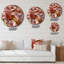 Horloge murale rose et or-93383307