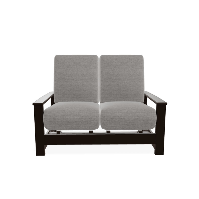 Leeward 56.5'' Wide Loveseat with Cushions, Canvas Granite Sunbrella® Canvas, Kona