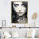 «Black Marble Woman Beauty II - Abstract Portraits», art mural