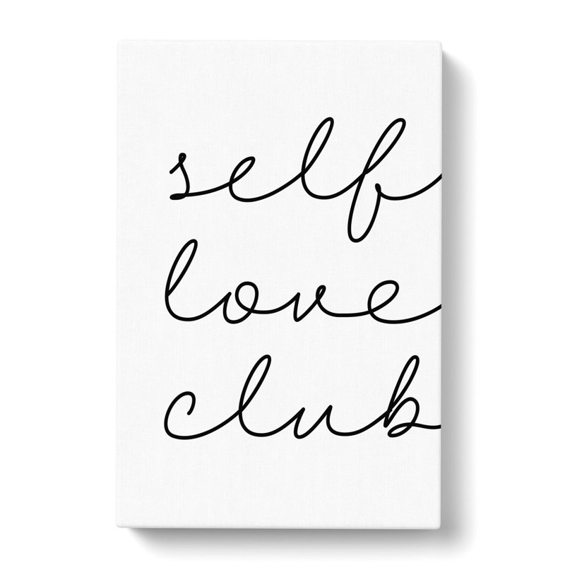 Self Love Club - Wrapped Canvas, 50cm H x 35cm W x 3cm D