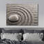 «Zen Stones Rock over a Rippled Sand Effect», reproduction de photo sur toile tendue-56324502