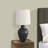 Table Lamp - 26"H, Black Metal Frame