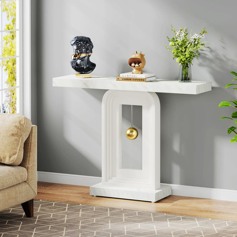 Console moderne, table de vestibule étroite, table d'appoint en bois pour le vestibule du salon