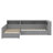 Twin-Sized L-Shaped Platform Bed With Trundle And A Single Drawer-382585226