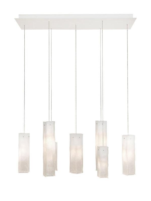 7 - Light White LED Cluster Pendant, 7, Fading White 