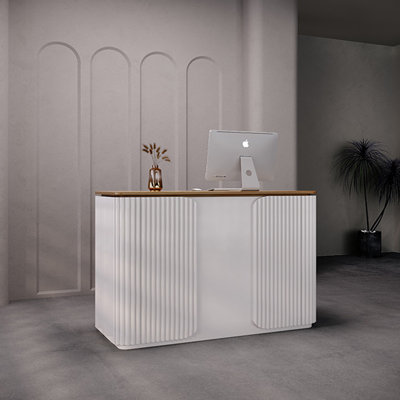 Contemporary Rectangular Manufactured Wood Reception Desk