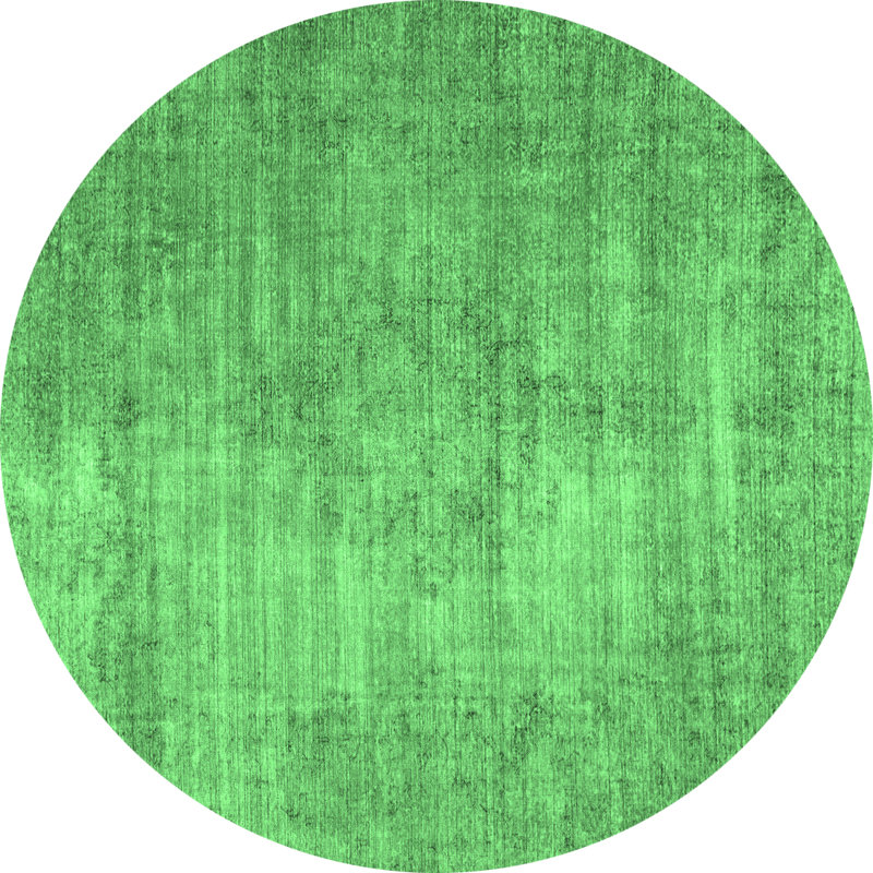 Washable Abstract Indoor Rug, Round 7'