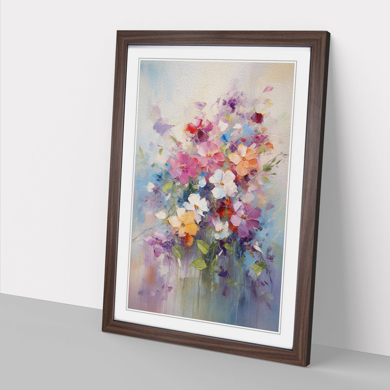 Single Picture Frame Print on Wood, 34cm H x 25cm W, Walnut Framed