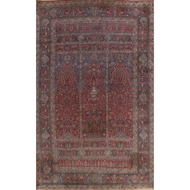Tapis traditionnel avant teinture végétale pré-1900 12 x 18