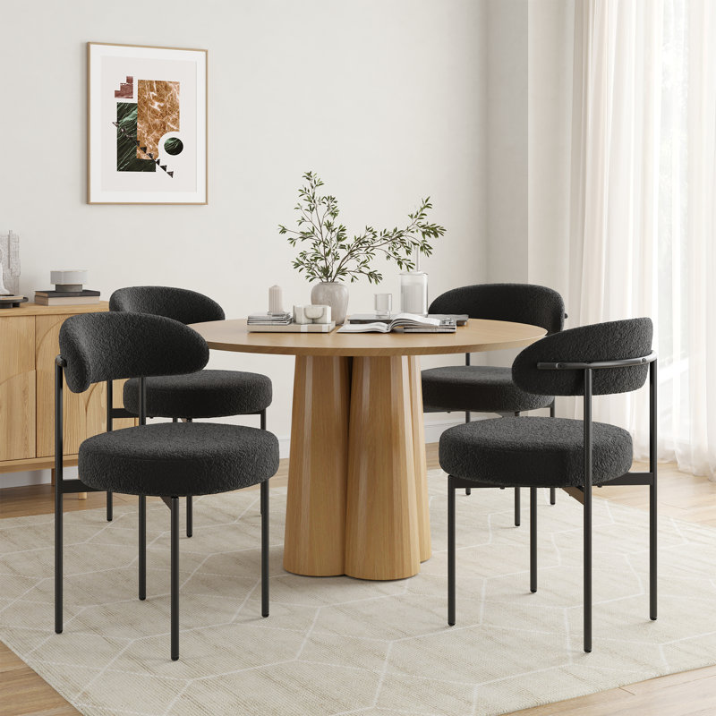 Chaise d'appoint en tissu Sherwood, Noir