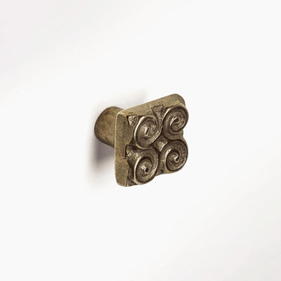 Pinwheel Bronze Square Knob