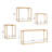 Gallup 4 Piece Metal Accent Shelf-868235657
