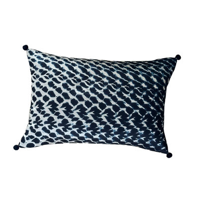 Indigo Seas Shibori Waves Pillow Cover & Insert