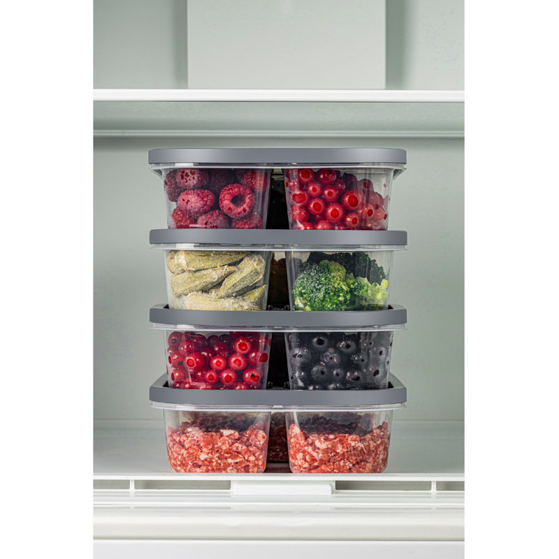 Versatile Storage Box Set (4 Pieces), Anthracite Color, 5.9 x 9.4 x 2.0 inches | 100% BPA Free Plastic, Dishwasher Safe | Ideal for Organizing Kitchen, Bathroom, & Office Supplies, Durable & Functional Design