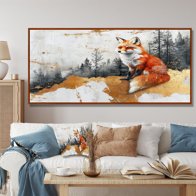 Gereon - Animals Canvas Art Print, H 28 po x l 60 po, Impression encadrée flottante, Brun