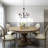 Analycia 8 - Light Steel Dimmable Chandelier