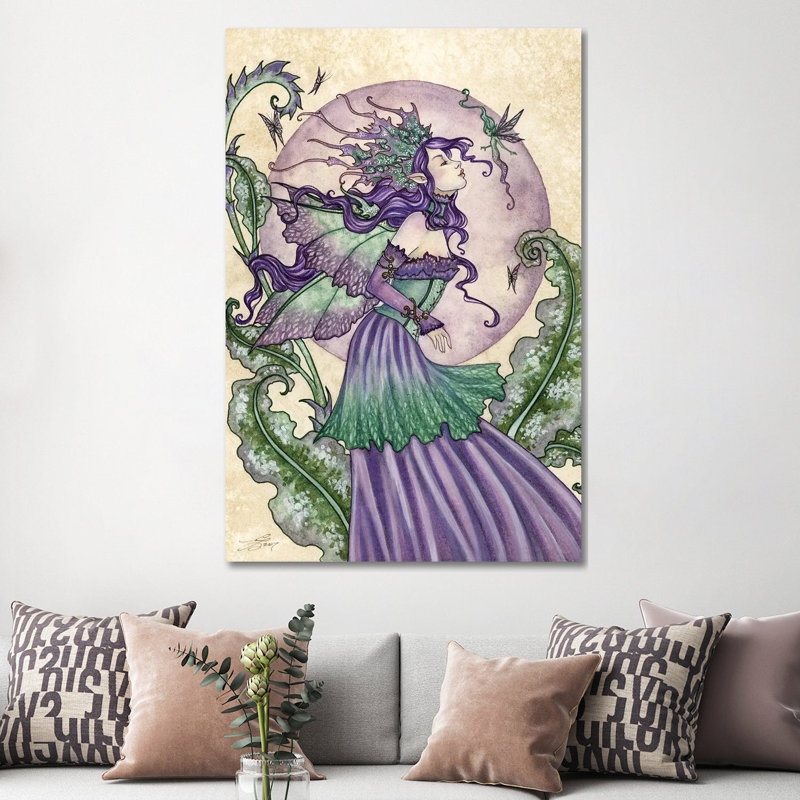«Pixie Gossip» par Amy Brown, impression sur toile tendue, H 60 po x l 40po x P 1,5 po