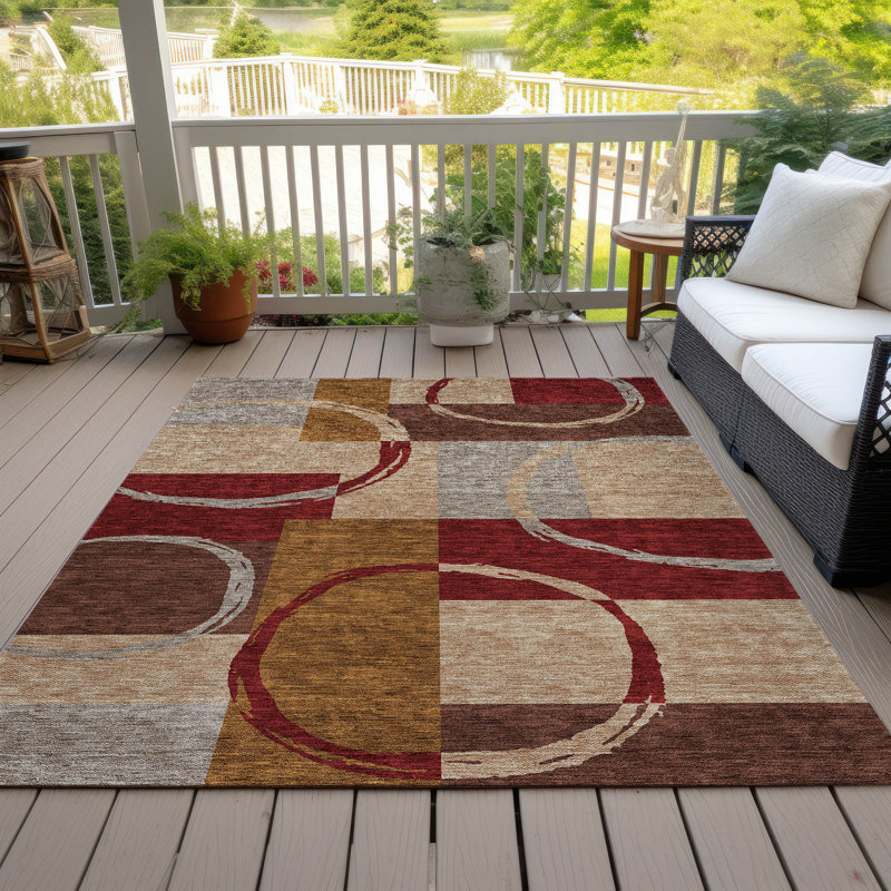 Tapis rectangulaire Aleh avec envers antidérapant, Rectangle 2 pi 6 po x 3 pi 10 po