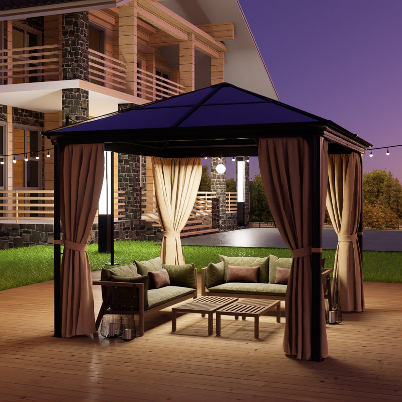 10 pi. L 10 pi. D Pavillon de jardin en acier