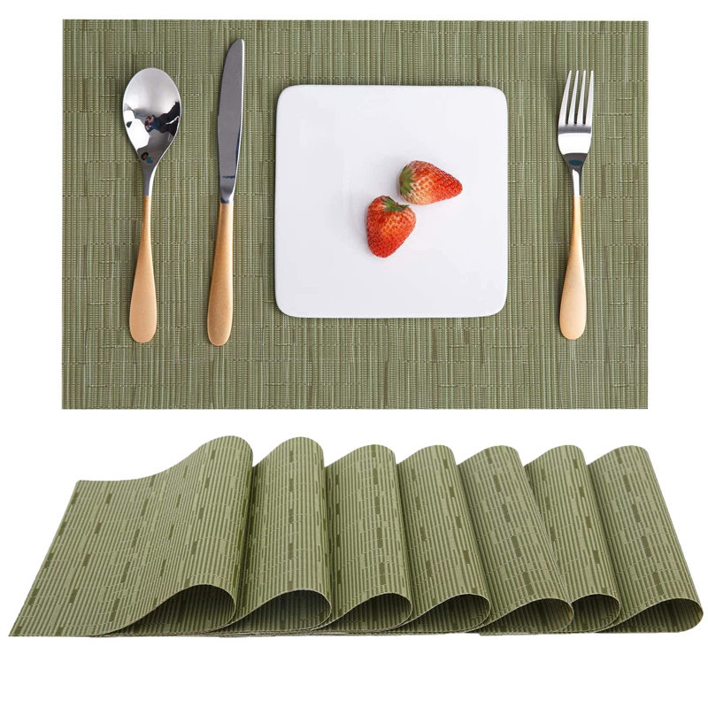 Polyvinyl Chloride Placemat, Green