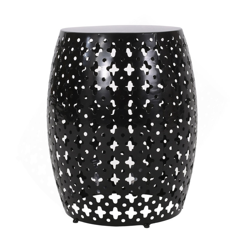 Metal End Table -Large, Black