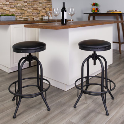 30'' Barstool with Swivel Lift LeatherSoft Seat