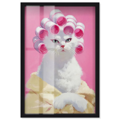 Décoration murale pour animal de compagnie Pampered Princess Shadowbox par Art Remedy, cadre noir, 25 x 37