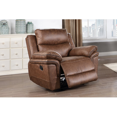 Sadarius Polyester Fabric Upholstered Glider Recliner by Latitude Run