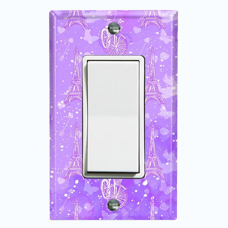 Patterned 1 - Gang Toggle Light Switch Standard Wall Plate