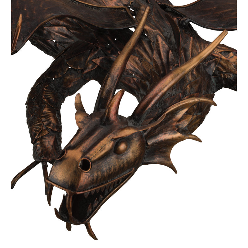 Décoration de dragon 28 po - bronze