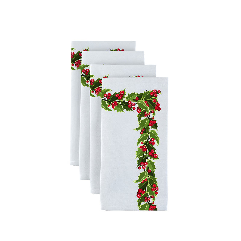 Polyester Floral Square Napkin