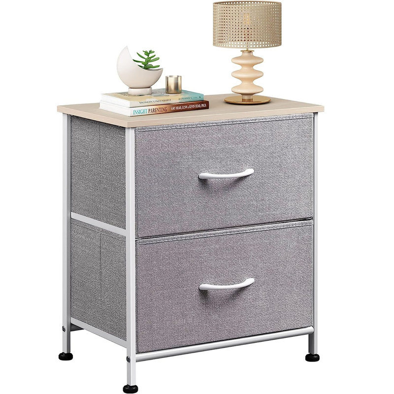 Table de chevet Aimy, Gris clair