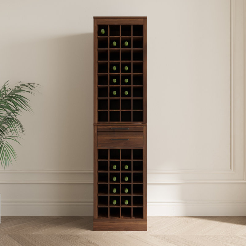 Brown walnut colour modular 24 wine bar cabinet Buffet Cabinet, Brown 