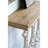32" X 12" X 32" Classic Vintage White Wash Console Table With Brown Wood Top