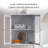 Rustproof Iron Bookcase with Glass Doors